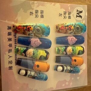 Medium Cartoon Character Press On Nails, Nail‎ Art, False Nails